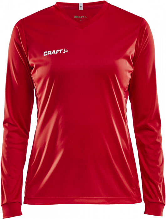Craft - Squad Go Jersey Solid Ls Woman - Czerwony